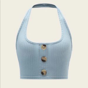 ✿ BRAND NEW light blue halter top ✿